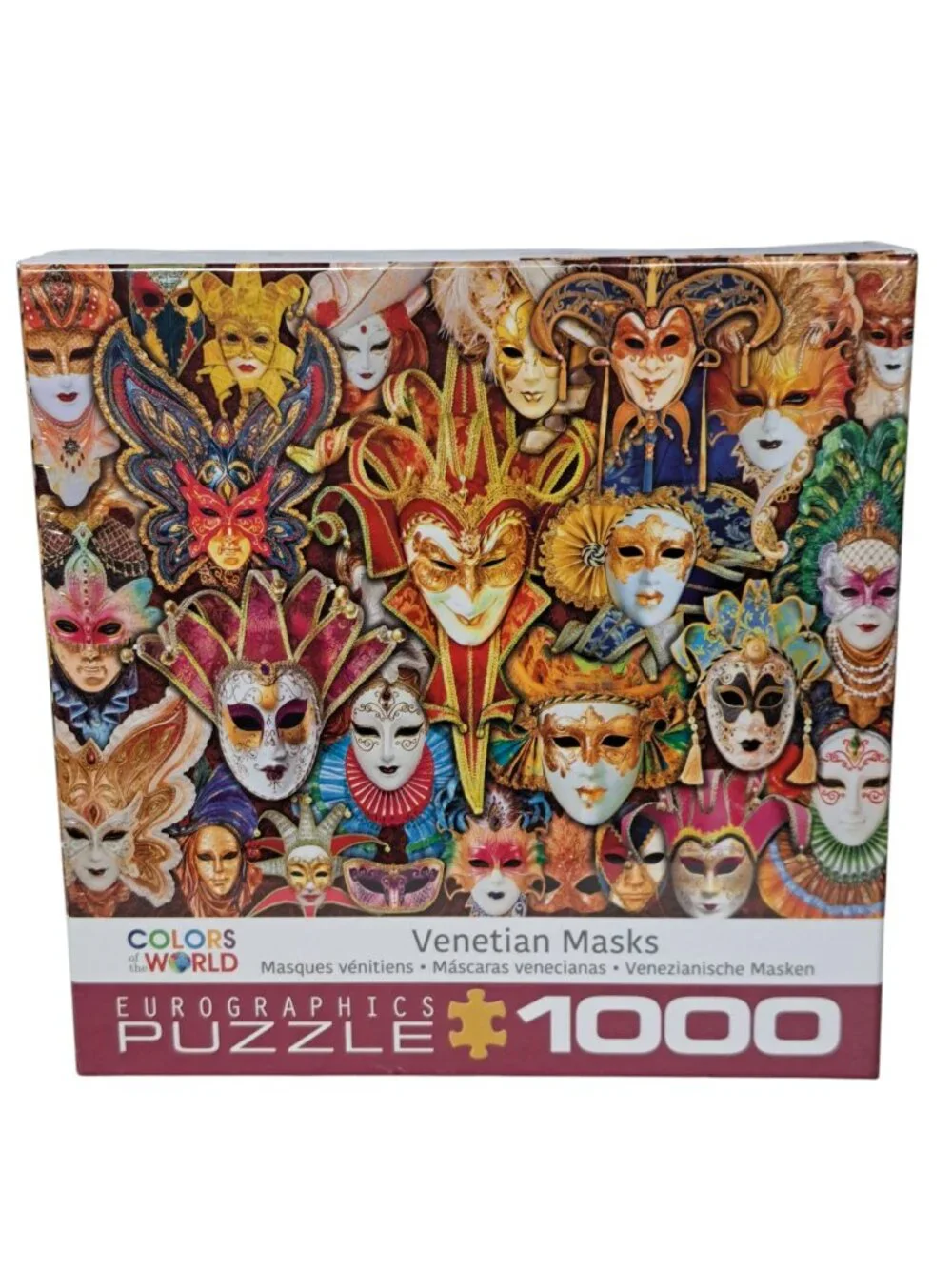 Eurographics Jigsaw Puzzle : Venetian Masks, Colors of the World, 1000 Pc, NEW